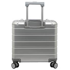 Business Trolley Alumaxx Gravity, Hauptfach, herausnehmbares Fächerfach, Teleskopgriff, abschließbar, B 440 x T 225 x H 420 mm, Aluminium, silber