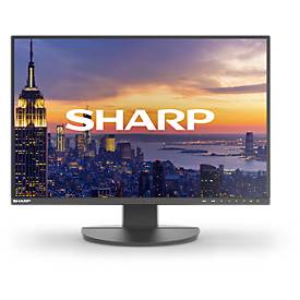 Businessmonitor SHARP MultiSync® EA242W, 24″, 1920 x 1200, HDMI/DisplayPort/USB-Hub/DVI-D, dreh-/schwenk-/neigbar, höhenverstellbar, schwarz
