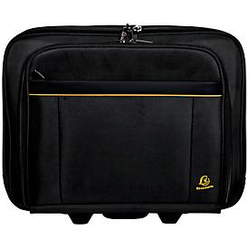 Businesstrolley Exacompta Exactive, für Notebooks bis zu 15,6'', L 450 x B 255 x H 395 mm, Polyester, schwarz