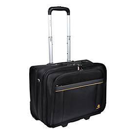 Businesstrolley Exacompta Exactive, für Notebooks bis zu 15,6'', L 450 x B 255 x H 395 mm, Polyester, schwarz