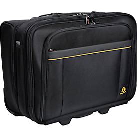 Businesstrolley Exacompta Exactive, für Notebooks bis zu 15,6'', L 450 x B 255 x H 395 mm, Polyester, schwarz