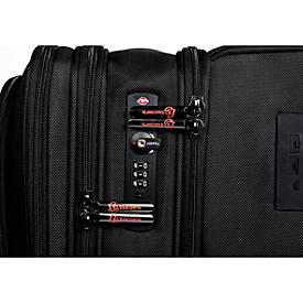 Businesstrolley Exacompta Exactive, für Notebooks bis zu 15,6'', L 450 x B 255 x H 395 mm, Polyester, schwarz