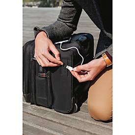 Businesstrolley Exacompta Exactive, für Notebooks bis zu 15,6'', L 450 x B 255 x H 395 mm, Polyester, schwarz