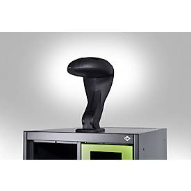 C+P Feuerwehrspind Evolo, Modell YOUNGSTER, 1 Abteil, H 1630 x B 300 x T 500 mm, Füße, feuerrot RAL 3000