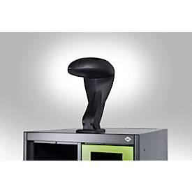 C+P Feuerwehrspind Evolo, Modell YOUNGSTER, 3 Abteile, H 1630 x B 1200 x T 500 mm, Füße, lichtgrau RAL 7035