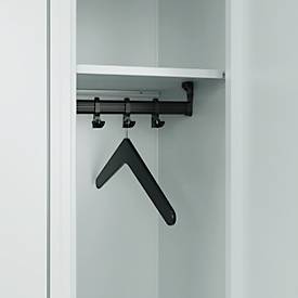 C+P Kleiderbügel, Hartholz, Aufhängung mit Hotelstift, lackiert, B 420 x T 8 x H 174 mm, schwarz