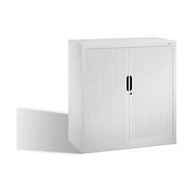 C + P Rollladenschrank Omnispace, 2 OH, abschließbar, B 1000 x T 420 x H 1030 mm, Stahl/Kunststoff, lichtgrau