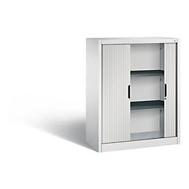 C + P Rollladenschrank Omnispace, 3 OH, abschließbar, B 1000 x T 420 x H 1230 mm, Stahl/Kunststoff, lichtgrau