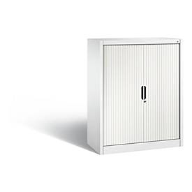 C + P Rollladenschrank Omnispace, 3 OH, abschließbar, B 1000 x T 420 x H 1230 mm, Stahl/Kunststoff, verkehrsweiß