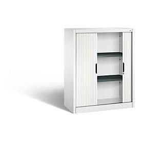 C + P Rollladenschrank Omnispace, 3 OH, abschließbar, B 1000 x T 420 x H 1230 mm, Stahl/Kunststoff, verkehrsweiß