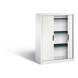 C + P Rollladenschrank Omnispace, 3 OH, abschließbar, B 1000 x T 420 x H 1345 mm, Stahl/Kunststoff, verkehrsweiß