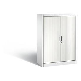 C + P Rollladenschrank Omnispace, 3 OH, abschließbar, B 1000 x T 420 x H 1345 mm, Stahl/Kunststoff, verkehrsweiß
