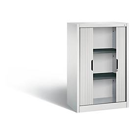 C + P Rollladenschrank Omnispace, 3 OH, abschließbar, B 800 x T 420 x H 1230 mm, Stahl/Kunststoff, lichtgrau