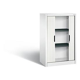 C + P Rollladenschrank Omnispace, 3 OH, abschließbar, B 800 x T 420 x H 1230 mm, Stahl/Kunststoff, verkehrsweiß