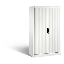 C + P Rollladenschrank Omnispace, 4 OH, abschließbar, B 1000 x T 420 x H 1660 mm, Stahl/Kunststoff, verkehrsweiß