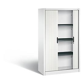 C + P Rollladenschrank Omnispace, 4 OH, abschließbar, B 1000 x T 420 x H 1660 mm, Stahl/Kunststoff, verkehrsweiß