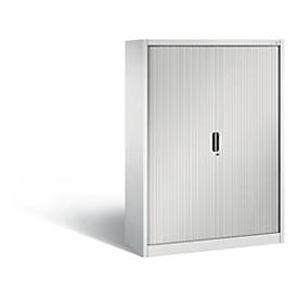C + P Rollladenschrank Omnispace, 4 OH, abschließbar, B 1200 x T 420 x H 1660 mm, Stahl/Kunststoff, lichtgrau