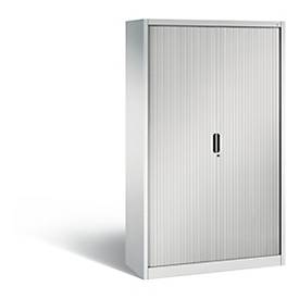 C + P Rollladenschrank Omnispace, 5 OH, abschließbar, B 1200 x T 420 x H 1980 mm, Stahl/Kunststoff, lichtgrau