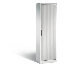 C + P Rollladenschrank Omnispace, 5 OH, abschließbar, B 600 x T 420 x H 1980 mm, Stahl/Kunststoff, lichtgrau