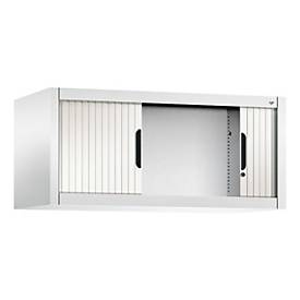 C + P Rollladenschrank Omnispace, abschließbar, B 1000 x T 420 x H 450 mm, Stahl/Kunststoff, verkehrsweiß