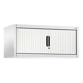 C + P Rollladenschrank Omnispace, abschließbar, B 1000 x T 420 x H 450 mm, Stahl/Kunststoff, verkehrsweiß