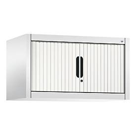C + P Rollladenschrank Omnispace, abschließbar, B 800 x T 420 x H 450 mm, Stahl/Kunststoff, weiß