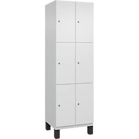 C+P Schließfachschrank Cambio, 6 Fächer, auf Füßen, 1980x600x525mm