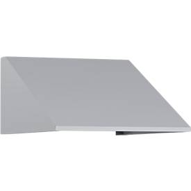 C+P Schrägdachaufsatz, für Spindbreite 400 mm, weißaluminium