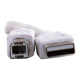 C2G 3.3ft USB to USB B Cable - USB A to USB B - USB 2.0 - White - M/M - USB-Kabel - USB (M)