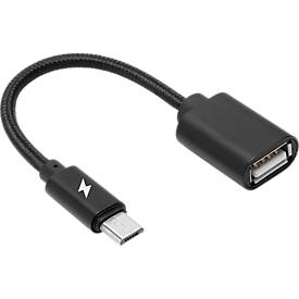 Câble OTG Premium Felixx, Micro-USB, f. Connexion de Smartp/Tablets avec disque dur, imprimante, etc.