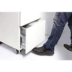 Caddy ASISTO C 3000, 4 Schubladen, mit Abfallsammler, rollbar, weiß