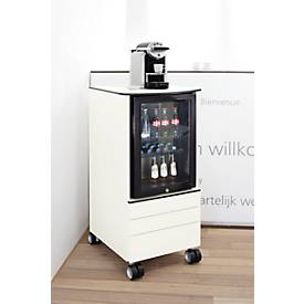 Caddy ASISTO C 3000, mit Kühlschrank, 3 Schubladen, inkl. Schubladeninneneinrichtung, weiß