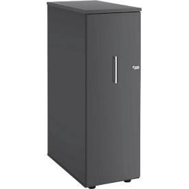 Caisson haut  TETRIS WOOD - 3 compartiments + 1 tiroir pour accessoires - l. 426 x P 803 x H 1296 mm - graphite - notre marque Schäfer Shop Genius