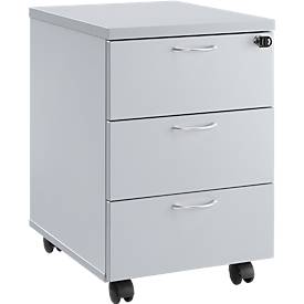 Caisson mobile 333 - 3 tiroirs - L 404 x P 500 x H 590 mm - gris