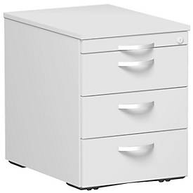 Caisson mobile ALICANTE, 3 tiroirs, l. 430 x P 600 x H 566 mm, gris clair