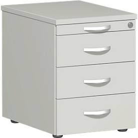 Caisson mobile PALENQUE, 3 tiroirs, l. 430 x P 600 x H 566 mm, gris clair