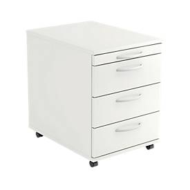 Caisson mobile TARA, 3 tiroirs, l. 428 x P 580 x H 590 mm, gris clair
