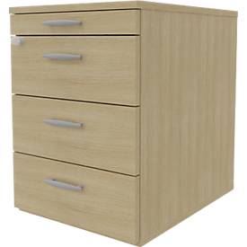 Caisson roulant ARLON OFFICE, L 420 x P 560 x H 585 mm, décor chêne