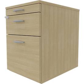 Caisson roulant ARLON OFFICE, L 420 x P 560 x H 585 mm, décor chêne