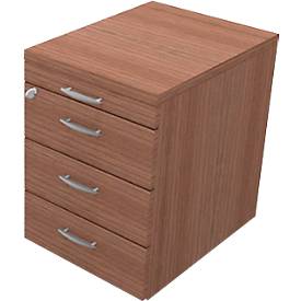 Caisson roulant ARLON OFFICE, L 420 x P 560 x H 585 mm, décor noyer canaletto