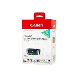 Canon CLI-42 BK/GY/LG/C/M/Y/PC/PM Multipack - 8er-Pack - Grau, Gelb, Cyan, Magenta, Hellgrau, Photo Cyan, Photo Magenta 