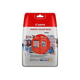 Canon CLI-571 XL C/M/Y/BK Photo Value Pack - 4er-Pack - Schwarz, Gelb, Cyan, Magenta - original - Tintenbehälter- / Papi