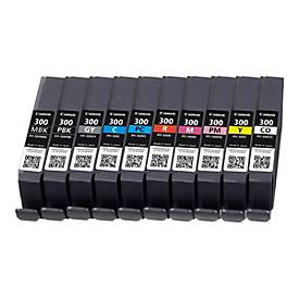 Canon PFI-MBK/PBK/CO/GY/R/C/M/Y/PC/PM 10 Ink Cartridge Multipack - 10er-Pack - 14.4 ml - mattschwarz, Photo Magenta, Rot