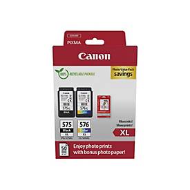 Canon PG-575XL/CL-576XL Photo Paper Value Pack - 2er-Pack - Hohe Ergiebigkeit - Schwarz, Farbe (Cyan, Magenta, Gelb) - o