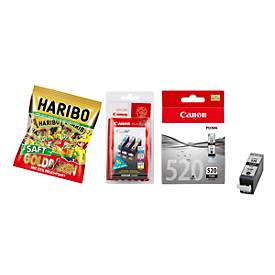 Tintenpatrone PGI520PGBL/CLI521 Sparset + Haribo Saftbären, GRATIS