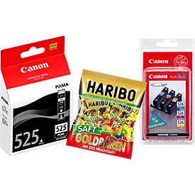 Tintenpatrone PGI525PGBK/CLI526C/M/Y Sparset + Haribo Saftbären GRATIS