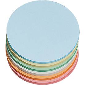Cartes de modération - carton - rond - Ø 140 mm - on, rond, Ø 140 mm -  coloris assortis - 250 p.