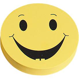 Cartes de modération - papier - smiley symbole d'évaluation positif - Ø 93 mm - jaune - 100 p.