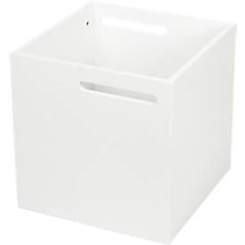 Casier de rangement Berlin, en bois aggloméré robuste, 340 mm, blanc
