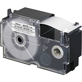 Beschriftungsband XR, Bandbreite wahlweise 6 – 24 mm, schwarz auf weiß, L 8 m